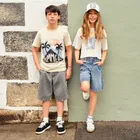 Cool Club, T-shirt dziewczęcy, crop top, biały