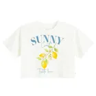 Cool Club, T-shirt dziewczęcy, crop top, mix, zestaw, 2 szt.