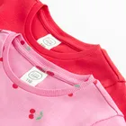 Cool Club, T-shirt dziewczęcy, prążkowany, mix, zestaw, 2 szt.