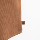 Cool Club, Top dziewczęcy, prążkowany, brązowy