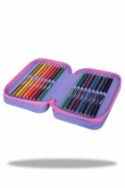 CoolPack, Jumper 3, piórnik rozkładany, potrójny, z wyposażeniem, Sew Pastel Heart