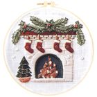 Craft With Fun, zestaw do haftowania, świąteczny kominek