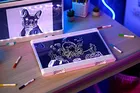 Crayola, podświetlana tablica LED z żelowymi flamastrami, 6 szt.