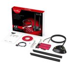 Cudy, karta sieciowa, WE4000 AX5400 Wi-Fi 6/6E BT 5.2 Intel AX210NGW Radiator PCIe + Antena na kablu