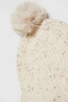 Czapka damska, beżowa, Moodo