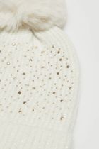 Czapka damska, biała, Moodo