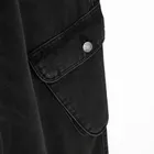 Czarne spodnie jeansowe cargo wide Cool Club