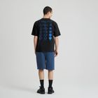 Czarny t-shirt o kroju relaxed S.W.Smiley NOWEAR