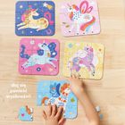 CzuCzu, Puzzle, Baśniowe jednorożce, 3+, 5 x 9 el.