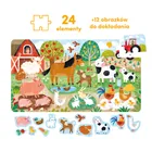 CzuCzu, Wieś, wesołe puzzle, 24 elementy + obrazki, 2+