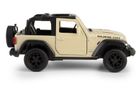 Daffi, RMZ City, Jeep Wrangler Rubicon 2021, Convertible, pojazd, model metalowy, beżowy, 1:35