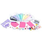 Decoden, tęczowy zestaw z kremową masą 3D do dekoracji, zestaw kreatywny