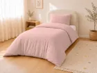 Detexpol, 2-częściowy komplet dwustronnej pościeli, muślin, różowy, 90-120 cm