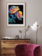 Diamond Dotz, diamentowa mozaika, flokowana, Neon floral