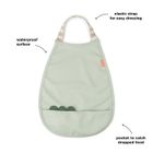 Done by Deer, Croco, śliniak z kieszonką, green