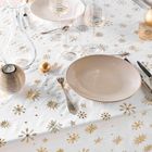 Douceur D'intérieur, Astrelia, obrus prostokątny, złote zdobienie, 140-240 cm