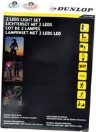Dunlop, zestaw silikonowych lamp rowerowych led przód tył, deluxe