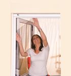 Easy Life Mako, moskitiera okienna, poliester, taśma rzep, biała, 150-180 cm