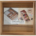 EH Excellent Houseware, Hedo, drewniany organizer na biurko do szuflady, 15-15-5 cm