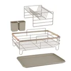 Elitehoff, suszarka do naczyń z ociekaczem i tacą, beżowa, e-8190