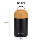 Elitehoff, termos obiadowy z miską i składaną łyżką, 1050 ml, e-8247
