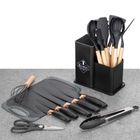 Elitehoff, zestaw noży i przyborów kuchennych w stojaku, 19 elementów