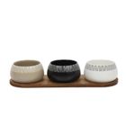 Emako, Rori, miseczki na przekąski z tacą, 3 szt.