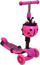 Enero, Biedronka, hulajnoga 3-kołowa, balansowa, 3w1, różowa