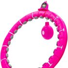 Enero Fit, hula hop z masażerem obciążeniem i licznikiem, fuksja