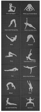 Enero, Fit, mata do jogi, czarna, 170-60-0.5 cm