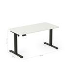 Entelo, Axio, biurko elektryczne regulowane, rozmiar 3-4, 120-60 cm, biały