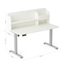 Entelo, Axio, biurko elektryczne regulowane z nadstawką, rozmiar 5-6, 100-65 cm, biały