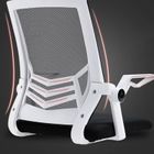 Ergonomiczny obrotowy fotel biurowy, z siatki, biało-czarny