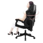 Ergonomiczny, obrotowy fotel biurowy z zagłówkiem i podnóżkiem, biały