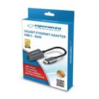 Esperanza, adapter, 1000 mbps, USB C-RJ45 ENA102