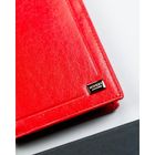 Etui na dokumenty, czerwone, skórzane, Rovicky