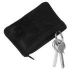 Etui na klucze, czarne, skórzane, Peterson