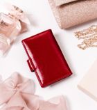 Etui na klucze, czerwone, skórzane, Peterson