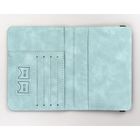 Etui na paszport, niebieskie, skóra ekologiczna, Peterson