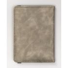 Etui na paszport, szare, skóra ekologiczna, Peterson