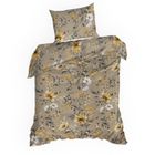 Eurofirany, komplet pościeli bawełnianej, Emy, 140-200 cm, ciemnobeżowy