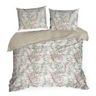 Eurofirany, komplet pościeli bawełnianej, Freesia, 160-200 cm, pudrowy róż