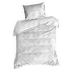 Eurofirany, komplet pościeli satynowej premium, 140-200 cm, biały