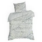 Eurofirany, komplet pościeli satynowej, Spring, 140-200 cm, jasnostalowy