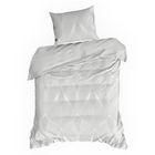 Eurofirany, komplet pościeli satynowej, spring, 140-200 cm, jasnoszary