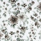 Eurofirany, komplet pościeli satynowej, Spring, 160-200 cm, biały