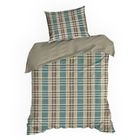 Eurofirany, komplet pościeli satynowej, Spring, 220-200 cm, jasnobrązowy