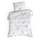 Eurofirany, komplet pościeli satynowej, Spring 64, 160-200 cm, biały