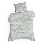 Eurofirany, komplet pościeli satynowej, Spring 72, 160-200 cm, jasnostalowy