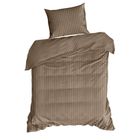 Eurofirany, komplet pościeli satynowej, Vera, 140-200 cm, brązowy